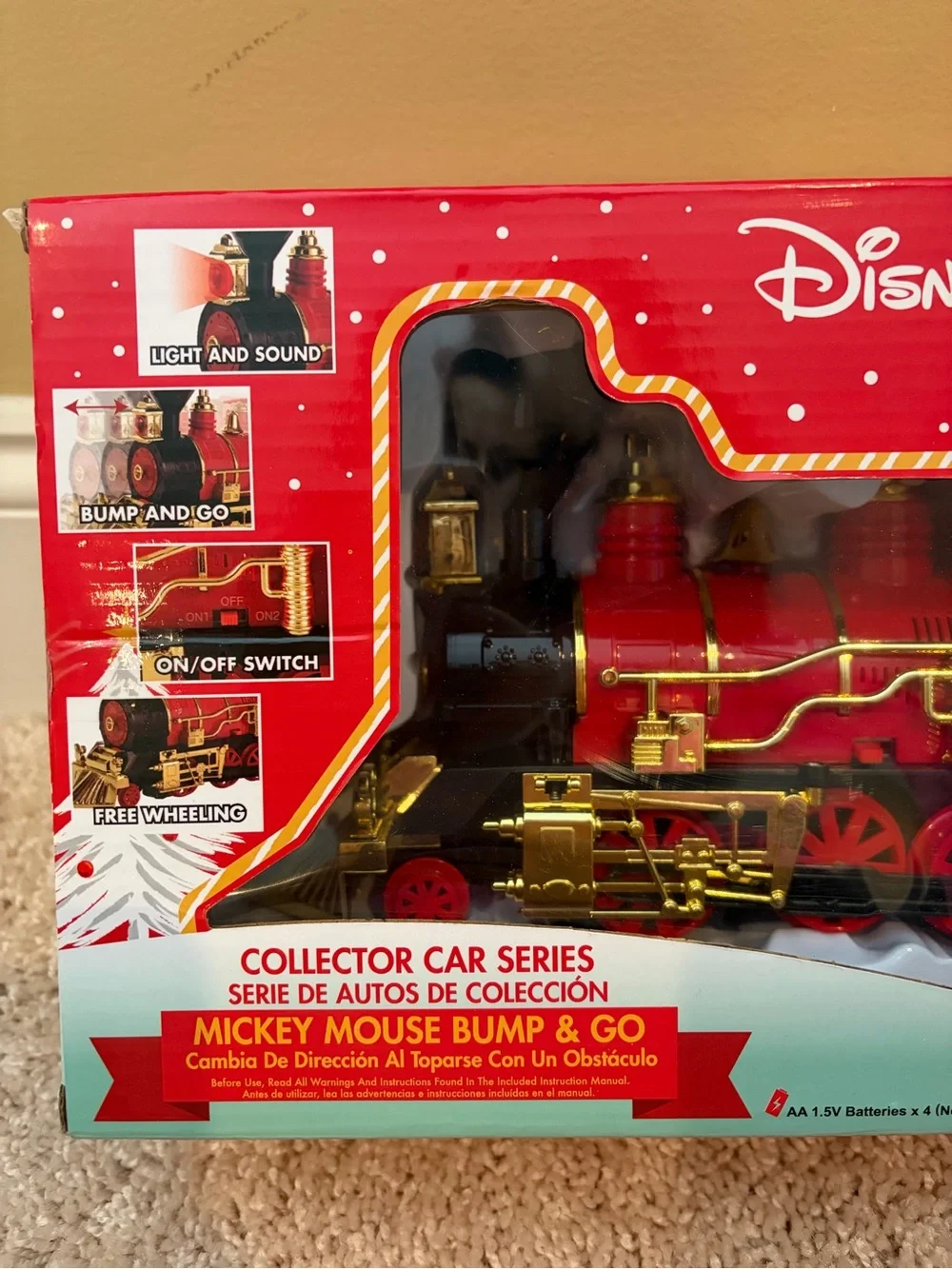 Disney Mickey Mouse Holiday Train Bump & Go Collector Car